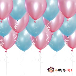 헬륨풍선-핑크&아주르 (50개무료배달)