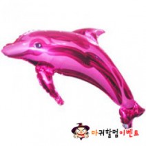 은박풍선 돌고래 (핑크)