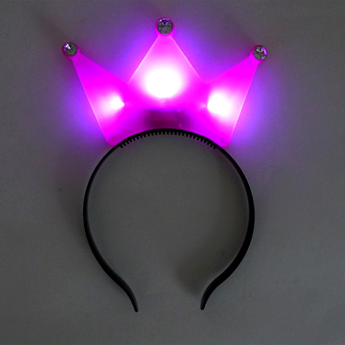 LED 왕관머리띠 (핑크)