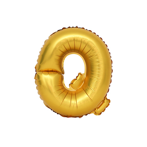 알파벳 은박풍선 (소) 골드 - Q