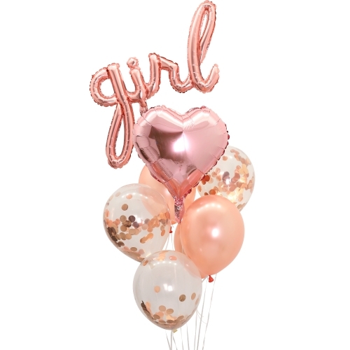 컨페티은박풍선세트8입(걸로즈골드)
